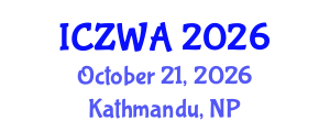 International Conference on Zoology and Wild Animals (ICZWA) October 21, 2026 - Kathmandu, Nepal International Conference on Zoology and Wild Animals (ICZWA) October 21, 2026 - Kathmandu, Nepal