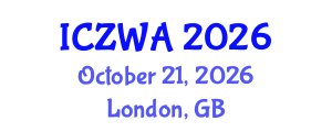International Conference on Zoology and Wild Animals (ICZWA) October 21, 2026 - London, United Kingdom International Conference on Zoology and Wild Animals (ICZWA) October 21, 2026 - London, United Kingdom