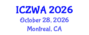 International Conference on Zoology and Wild Animals (ICZWA) October 28, 2026 - Montreal, Canada International Conference on Zoology and Wild Animals (ICZWA) October 28, 2026 - Montreal, Canada