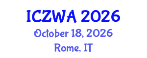 International Conference on Zoology and Wild Animals (ICZWA) October 18, 2026 - Rome, Italy International Conference on Zoology and Wild Animals (ICZWA) October 18, 2026 - Rome, Italy