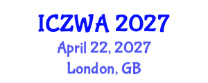 International Conference on Zoology and Wild Animals (ICZWA) April 22, 2027 - London, United Kingdom International Conference on Zoology and Wild Animals (ICZWA) April 22, 2027 - London, United Kingdom