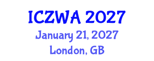 International Conference on Zoology and Wild Animals (ICZWA) January 21, 2027 - London, United Kingdom International Conference on Zoology and Wild Animals (ICZWA) January 21, 2027 - London, United Kingdom