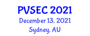International Photovoltaic Science and Engineering Conference (PVSEC) December 13, 2021 - Sydney, Australia