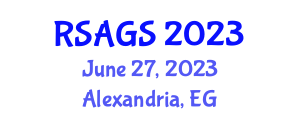 Recent Studies and Applications in Geographical Sciences (RSAGS) June 27, 2023 - Alexandria, Egypt