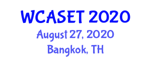 World Conference on Applied Science, Engineering and Technology (WCASET) August 27, 2020 - Bangkok, Thailand