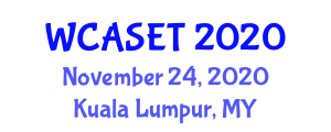 World Conference on Applied Science, Engineering and Technology (WCASET) November 24, 2020 - Kuala Lumpur, Malaysia