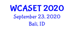 World Conference on Applied Science Engineering and Technology (WCASET) September 23, 2020 - Bali, Indonesia
