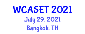 World Conference on Applied Science, Engineering and Technology (WCASET) July 29, 2021 - Bangkok, Thailand