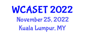 World Conference on Applied Science, Engineering & Technology (WCASET) November 25, 2022 - Kuala Lumpur, Malaysia