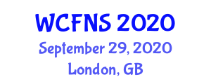 World Conference on Food and Nutrition Science (WCFNS) September 29, 2020 - London, United Kingdom
