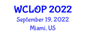 World Congress on Lasers Optics and Photonics (WCLOP) September 19, 2022 - Miami, United States