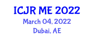 International Hybrid Congress of Joint Reconstruction Middle East (ICJR ME) March 04, 2022 - Dubai, United Arab Emirates