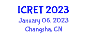International Conference On Renewable Energy Technologies (ICRET) January 06, 2023 - Changsha, China