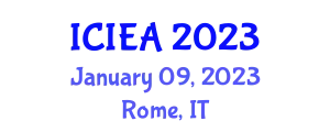 International Conference on Industrial Engineering and Applications (ICIEA) January 09, 2023 - Rome, Italy
