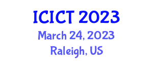 International Conference on Information and Computer Technologies (ICICT) March 24, 2023 - Raleigh, United States