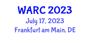 World Aging and Rejuvenation Conference July 17, 2023 - Frankfurt am Main, Germany