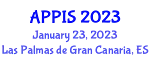 International Conference on Applications of Intelligent Systems (APPIS) January 23, 2023 - Las Palmas de Gran Canaria, Spain