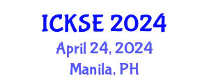International Conference on Knowledge and Software Engineering (ICKSE) April 24, 2024 - Manila, Philippines