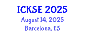 International Conference on Knowledge and Software Engineering (ICKSE) August 14, 2025 - Barcelona, Spain
