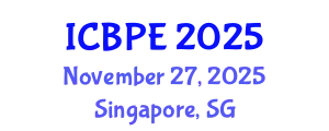 International Conference on Biomedical and Pharmaceutical Engineering (ICBPE) November 27, 2025 - Singapore, Singapore