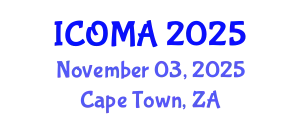 International Conference on Optical Metrology and Applications (ICOMA) November 03, 2025 - Cape Town, South Africa