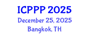 International Conference on Pharmaceutics, Pharmacognosy and Pharmacology (ICPPP) December 25, 2025 - Bangkok, Thailand