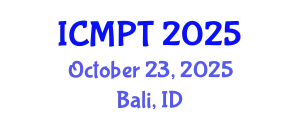 International Conference on Materials Processing Technology (ICMPT) October 23, 2025 - Bali, Indonesia