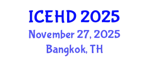 International Conference on Education and Human Development (ICEHD) November 27, 2025 - Bangkok, Thailand