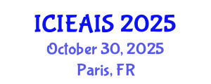 International Conference on Industrial, Engineering and Applied Intelligent Systems (ICIEAIS) October 30, 2025 - Paris, France