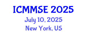 International Conference on Metallurgy, Materials Science and Engineering (ICMMSE) July 10, 2025 - New York, United States