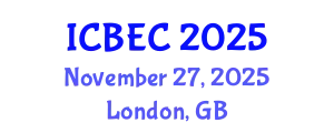 International Conference on Biology, Environment and Chemistry (ICBEC) November 27, 2025 - London, United Kingdom