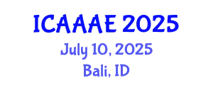 International Conference on Aeronautical and Aerospace Engineering (ICAAAE) July 10, 2025 - Bali, Indonesia