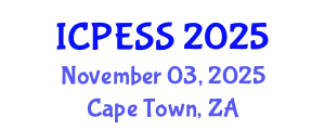 International Conference on Physical Education and Sport Science (ICPESS) November 03, 2025 - Cape Town, South Africa