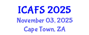 International Conference on Agricultural and Farming Systems (ICAFS) November 03, 2025 - Cape Town, South Africa