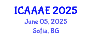 International Conference on Aeronautical and Aerospace Engineering (ICAAAE) June 05, 2025 - Sofia, Bulgaria