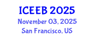 International Conference on Ecology and Environmental Biology (ICEEB) November 03, 2025 - San Francisco, United States