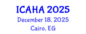 International Conference on Audiology and Hearing Aids (ICAHA) December 18, 2025 - Cairo, Egypt