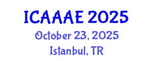 International Conference on Aeronautical and Aerospace Engineering (ICAAAE) October 23, 2025 - Istanbul, Turkey