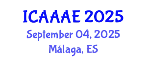 International Conference on Aeronautical and Aerospace Engineering (ICAAAE) September 04, 2025 - Málaga, Spain