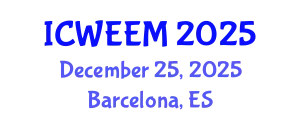 International Conference on Water, Energy and Environmental Management (ICWEEM) December 25, 2025 - Barcelona, Spain