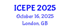 International Conference on Electrical Power Engineering (ICEPE) October 16, 2025 - London, United Kingdom