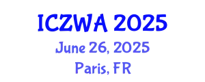 International Conference on Zoology and Wild Animals (ICZWA) June 26, 2025 - Paris, France