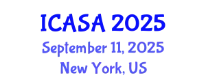 International Conference on Applied Statistics and Analysis (ICASA) September 11, 2025 - New York, United States