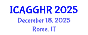 International Conference on Anti-Corruption, Good Governance and Human Rights (ICAGGHR) December 18, 2025 - Rome, Italy
