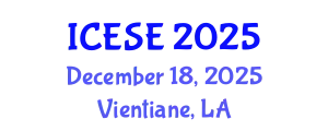 International Conference on Earthquake and Structural Engineering (ICESE) December 18, 2025 - Vientiane, Laos