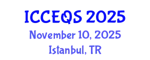 International Conference on Construction Engineering and Quantity Surveying (ICCEQS) November 10, 2025 - Istanbul, Turkey