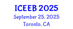 International Conference on Ecology and Environmental Biology (ICEEB) September 25, 2025 - Toronto, Canada