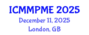 International Conference on Mining, Mineral Processing and Metallurgical Engineering (ICMMPME) December 11, 2025 - London, United Kingdom