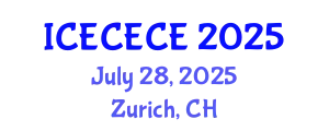 International Conference on Electrical, Computer, Electronics and Communication Engineering (ICECECE) July 28, 2025 - Zurich, Switzerland