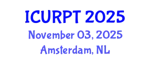 International Conference on Urban, Regional Planning and Transportation (ICURPT) November 03, 2025 - Amsterdam, Netherlands